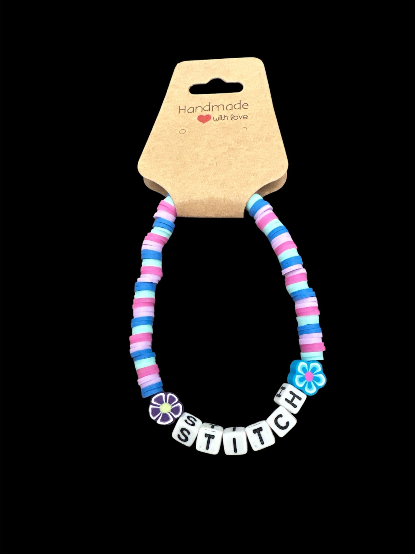 Stitch clay beaded bracelet