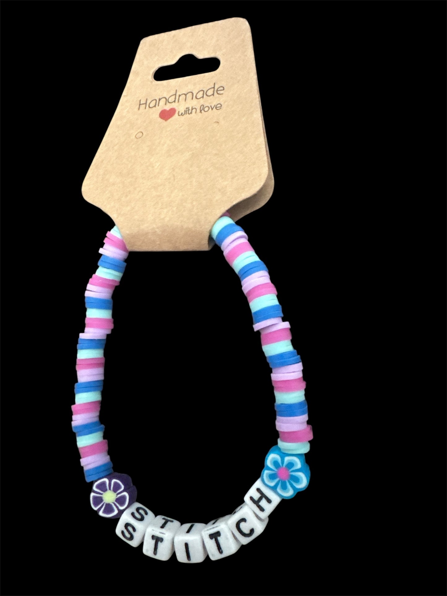 Stitch clay beaded bracelet