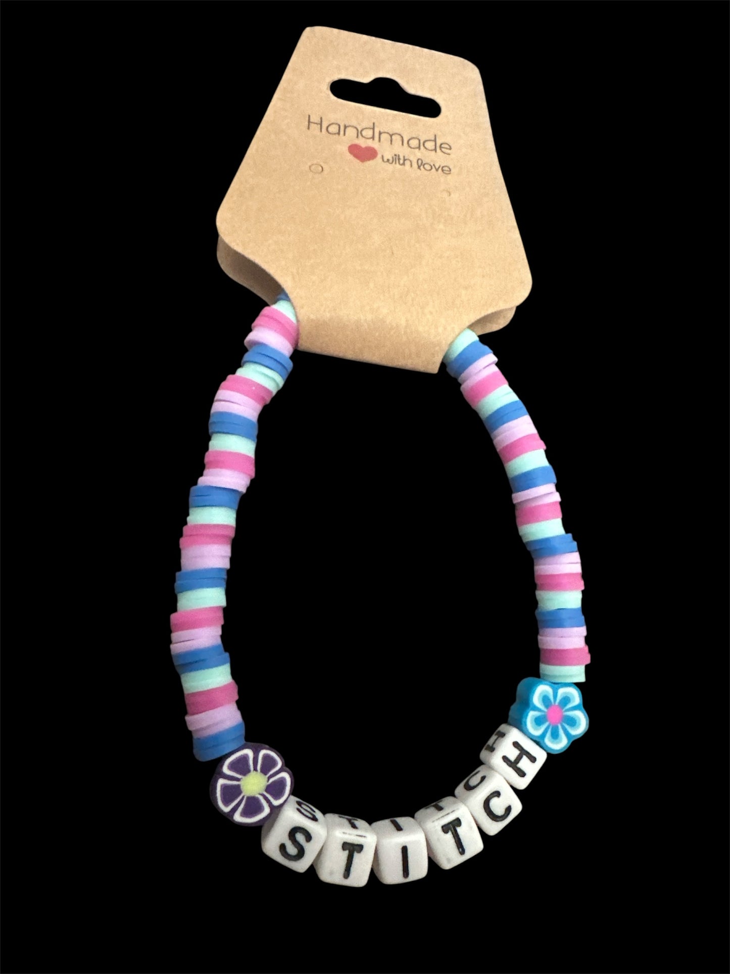 Stitch clay beaded bracelet