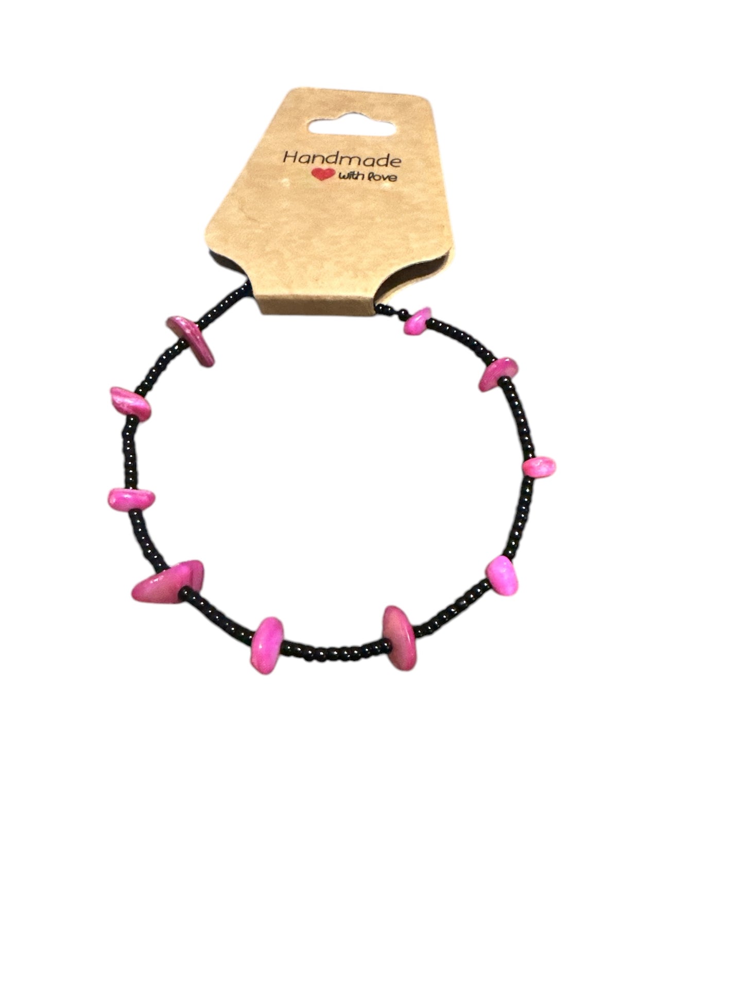 Crystal Pink beaded bracelet