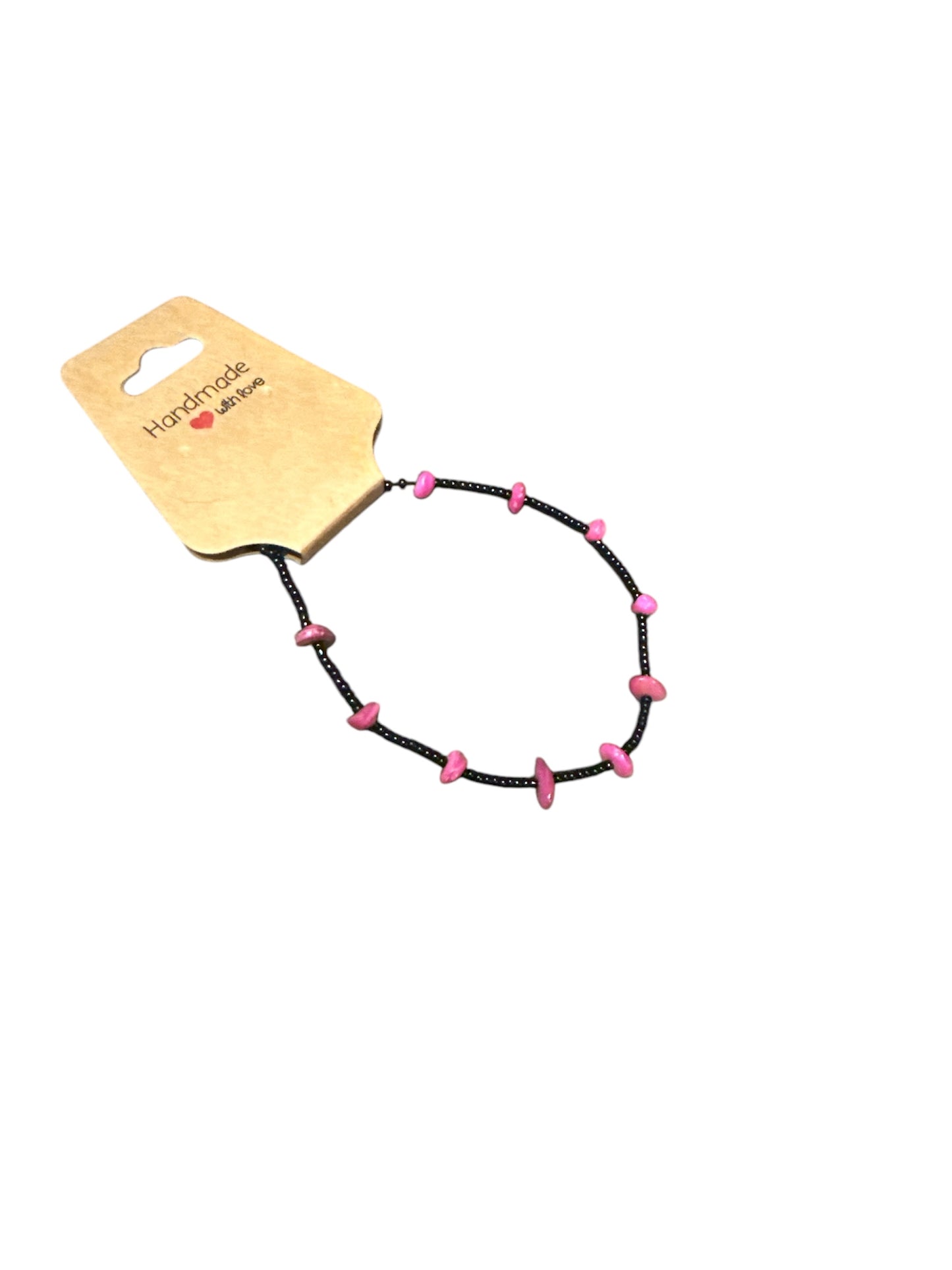 Crystal Pink beaded bracelet