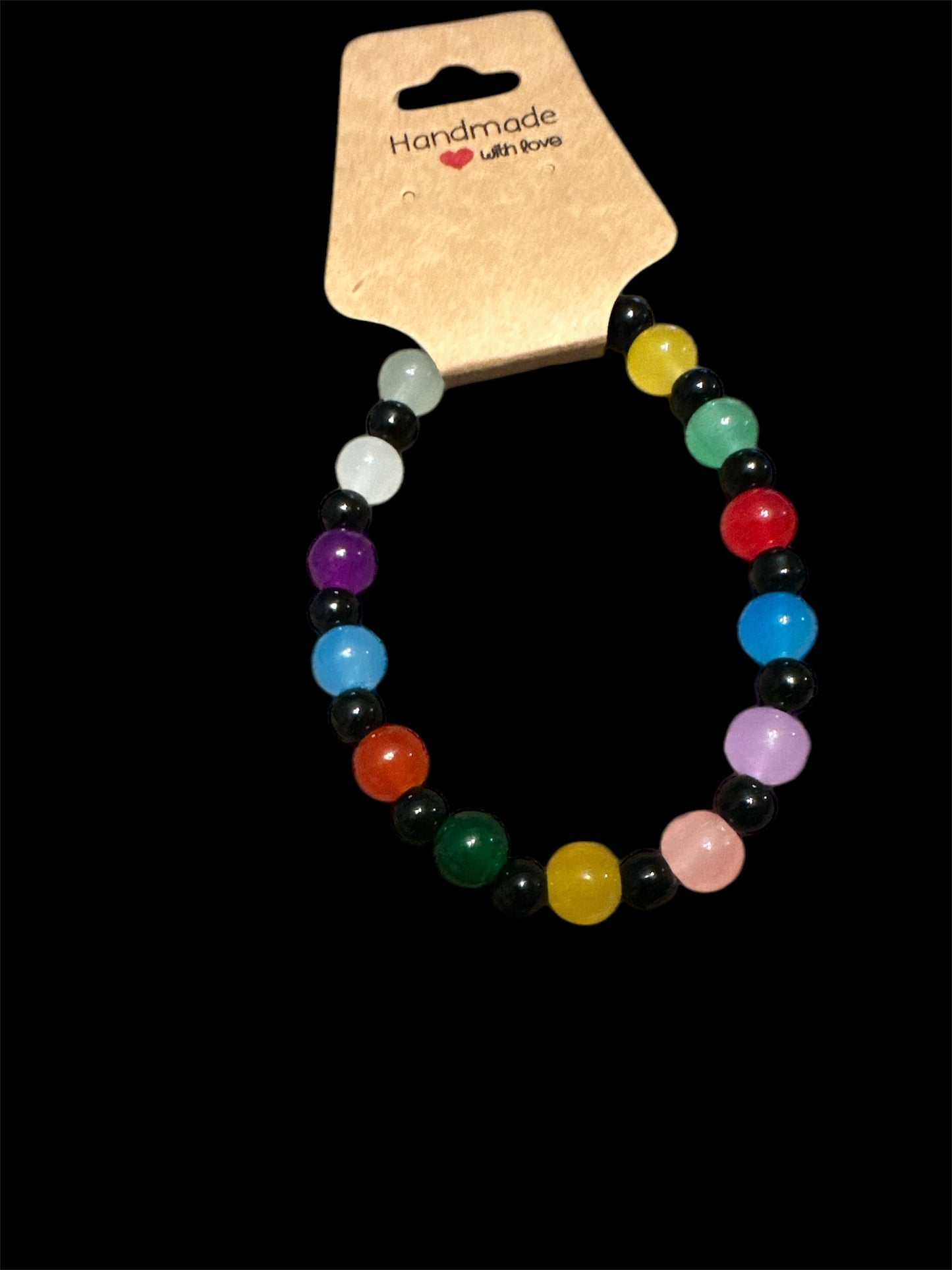 Multi coloured Glass beaded bracelet