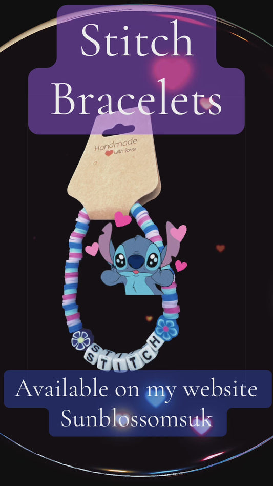 Stitch clay beaded bracelet